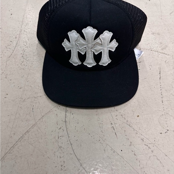 Black and White ChromeHeart Trucker Hat